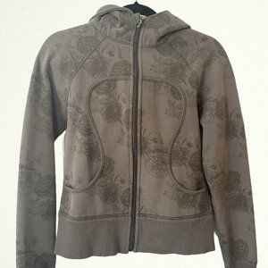 Green Floral Lulu Lemon Hoodie